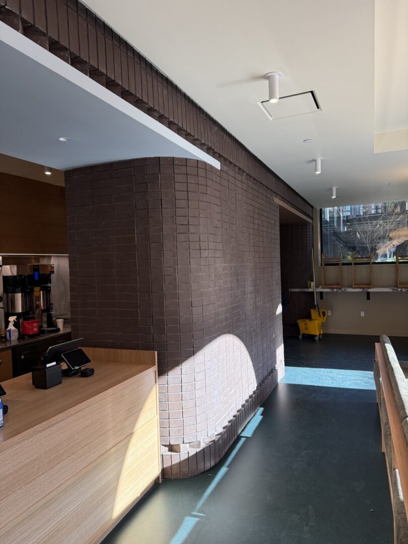A view of the lobby from across the street.